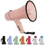 Pyle Megaphon mit Sirene & Mikrofon, Signalhorn 20 Watt mit Lautsprecher, Schultergurt,...