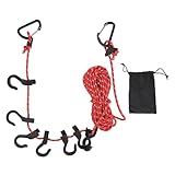 Camping -Wäscheleine, 16,4 Fuß Nylon Verstellbare Wäscheleine Outdoor -Wäscheleinen -Reiseback...