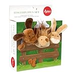 sigikid 43015 Fingerpuppenset Garten My Little Theatre Igel, Hund, Hase mit Schmuckkarton, für...