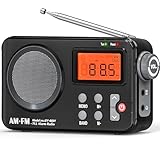 Tendak FM UKW AM Radio Klein Mit Großem Display, Timing-Funktion, Wecker - Transistorradio Mit...