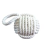 Seilknoten-Türstopper, Matrosenknoten, Sackleinen, Neuheit, alter Stil, für Strandhaus, Weiß