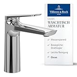 Villeroy & Boch Oasis Waschtischarmatur ohne Zugstange - Waschbeckenarmatur wassersparend mit...