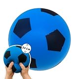 alldoro 63105 Schaumstoffball Blau, Ø 20 cm, weicher Softball, Fußball für Kinder ab 0, leise &...