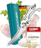 Cookery® [PREMIUM] Geflügelschere aus Edelstahl mit Sicherheits-Griff aus Aluminium zum Zerteilen...