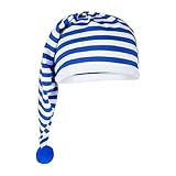 TiaoBug Herren Damen Nacht Schlafmütze Pyjamamütze Mit Pompom Für Weihnachten Alltag Kostüm...
