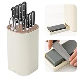 Messerblock Ohne Messer, Qoosea 4 in 1 Universal Abnehmbar Messerhalter Messer Schere Organizer mit...