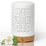 Earnest Living Aroma Diffuser für Ätherische Öle 100 ml - Weißer Keramik Raumduft Duftöl...