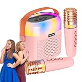 Wrohto Tragbare Karaoke-Maschine mit Typ-C-Aufladung, 1200 mAh Akku, 5 W Lautsprecher, 2 kabellose...