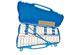 GEWA Glockenspiel, Klangspiel, Xylophon, mit 25 Metallklangplatten, Chromatisch (Tonumfang G5-G7)...