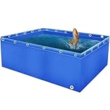 Robuster, faltbarer Fischteich aus PVC für die Koi-Zucht, Outdoor-Wasserbecken mit Ablassventil,...