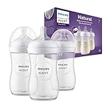 Philips Avent Babyflaschen Natural Response – 3x Babyflaschen, 260 ml, für Neugeborene ab 1...