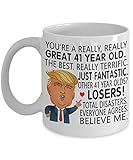 Funny Gift Family Trump-Kaffeetasse zum 41. Geburtstag, Aufschrift 'You Are a Great 41 Year Old',...