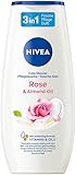 NIVEA Rose & Almond Oil Pflegedusche (250 ml), pH-hautneutrales Duschgel mit Mandel-Öl,...