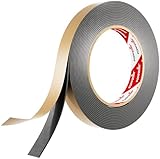 POPPSTAR doppelseitiges Butyl Klebeband (5m x 15mm x 1,6mm) Dichtband selbstklebend schwarz