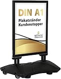 Dreifke Plakatständer Keitum Wind Line Plus DIN A1 schwarz | beidseitig für 2 Plakate | stabiler...