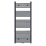S SIENOC 600 x 1400 mm Anthrazit mittelanschluß Badheizkörper handtuchhalter Heizkörper...