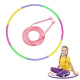 Hula Hoop Reifen Kinder Set (58cm, 100g) mit Springseil, Hulahoopreifen für Kinder 3-12 Jahre,...