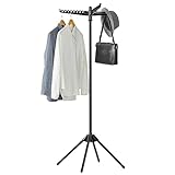 SONGMICS Wäscheständer, Standtrockner, 3 drehbare Arme für Kleiderbügel, 4 Beine, klappbar, für...