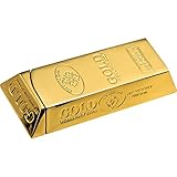 Gasbetriebenes Automatik Feuerzeug Geschenkidee Tischfeuerzeug im Goldbarren Look Gadget im...