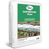 GroundMaster Gartenvlies Wasserdurchlässig 1,5 x 10 M / 17GSM - Pflanzen Frostschutz Vlies für...