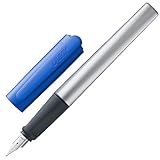 LAMY nexx Füllhalter 087 - Füller aus Aluminium in der Farbe Blau mit rutschfestem Griffstück und...