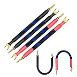 UCINNOVATE BFA Lautsprecher-Starthilfekabel mit Bananensteckern, 4 Stück, 20 cm, BFA auf Y-Stecker,...