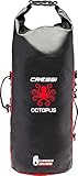 Cressi Unisex-Adult Octopus Dry Backpack wasserdichte Mehrzwecktasche/Rucksack, Schwarz/Rot, 30 L