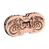 Premium-Holz-Lebenszähler für Rollenspiele & Gesellschaftsspiele – Lasergravur, kompakt und...