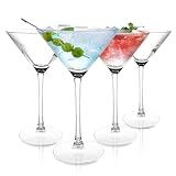 MIVIDE 4er-Set Martiniglas 250ml, Martini Gläser Cocktailgläser, Martiniglas Kristall für...