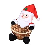 LAEMILIA Weihnachts-Süßigkeitendose für Lebensmittel, Elch, Weihnachtsmann und Schneemann,...
