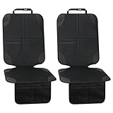 HDRNT Kindersitzunterlage Lsofix 2 Stück mit Mehreren Taschen aus Oxford Stoff für Autositz Schutz...