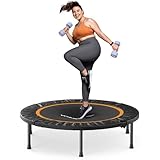MERACH Mini Trampolin - 102cm/122cm Fitness Trampolin Faltbar, Maximale Belastung 150 KG, Trampoline...