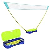 SPORTNOW 2 in 1 Badminton Set, Badmintonnetz mit Ständer, Volleyballnetz, verstellbar, mit...