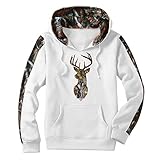 Ruamilyy Hoodie Herren Hirsch Geweih Kapuzen-Pullover Pullover mit Kapuze