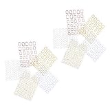 Beaupretty 10Blatt Goldene Nagelsticker mit Geometrischen Hohlrahmen Selbstklebende Langlebige Nail...