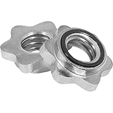 GORILLA SPORTS® Sternverschlüsse - Paar, für Hantelstangen 30 mm, aus Chrom mit Gummiring,...