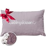 Herbalind Lavendelkissen LIEBLINGSKISSEN Kräuterkissen mit Lavendel - Geschenke zum Geburtstag,...