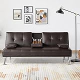 Yaheetech Klappbares Schlafsofa Couch mit Bettfunktion Bettsofa mit Großer Liegefläche von 167 cm...