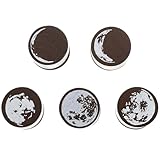 JOINPAYA 5 Stück Holzstempel Mondphasen Vintage Design Langlebige Gummistempel für Scrapbooking...