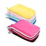 Zhufas 12 Stück Mikrofaser Waschhandschuhe Waschhandschuh Frottier 100% Baumwolle Waschlappen...