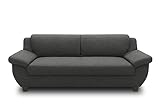 DOMO. collection Panama 3 Sitzer, Sofa, 3er Couch, Garnitur, 3-2-1, anthrazit, 207 cm