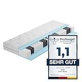 BMM Matratze 160x200 cm Ortho Medic Taschenfederkernmatratze Härtegrad H3/Öko-Tex...