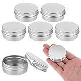 Grevosea 5 Stück Creme Behälter,Tragbar Kleine Metalldose,Kleine Dosen Aluminium Leer Döschen...