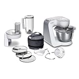 Bosch Küchenmaschine Serie 4 MUM58W20, Edelstahl-Schüssel 3,9 L, Mixer 1,25 L, Planetenrührwerk,...