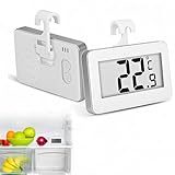 Jinpojun 2 Stück Kühlschrankthermometer, Mini Digital Thermometer für Gefrierfach Mit Gut...