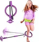 Springring Fußkreisel Kinder, Swing Wheel mit Lichtrad, Swing Wheel Kinder, Faltbarer Springender...