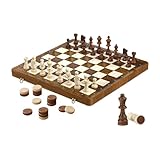 usefulbeauty Schachbrett Mit Faltdesign | Magnetisches Holz Schach Und Dame Spiel - Interaktives...