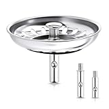 MINISMUS Waschbecken 80 mm - Siebkörbchen Abflussstopfen Edelstahl Waschbeckenstöpsel...