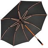 iX-brella XXL Stockschirm Fiberglas Golf Automatik Schwarz - Orange