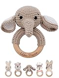 wunderwunsch® - Personalisierter Beißring Baby - Niedlicher Greifling für Baby's ab 0 Monate -...